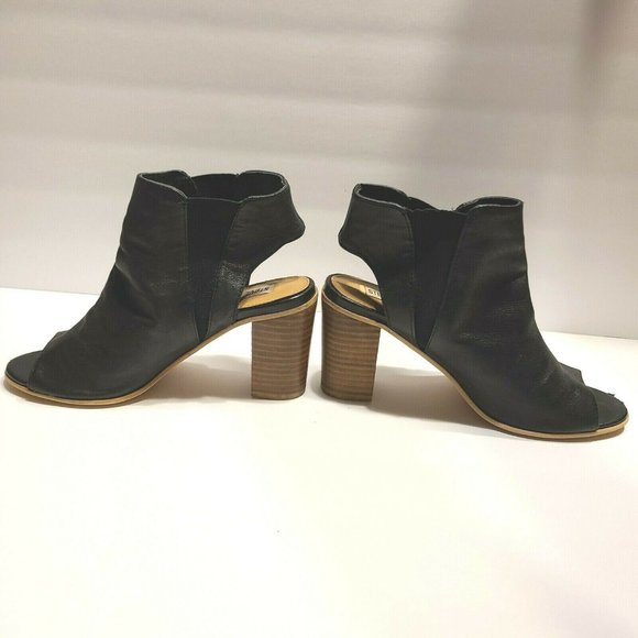 Women's Steve Madden Black Leather Sling‎ Back Sandal Size 6M - Picture 2 of 10